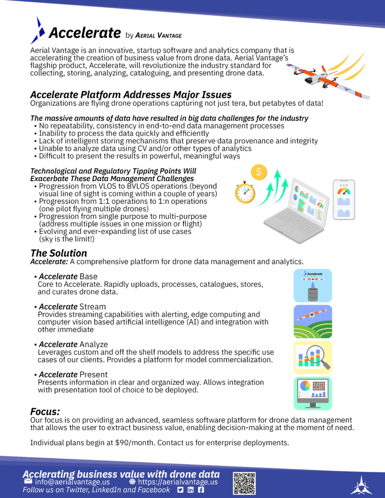 drone data management software solution sheet